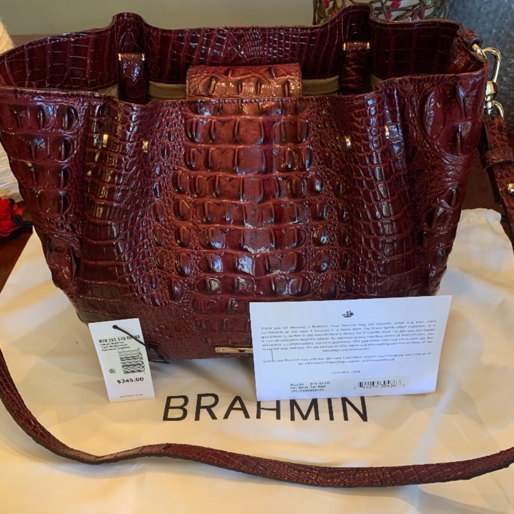Brahmin New Small Mallory Satchel Tart